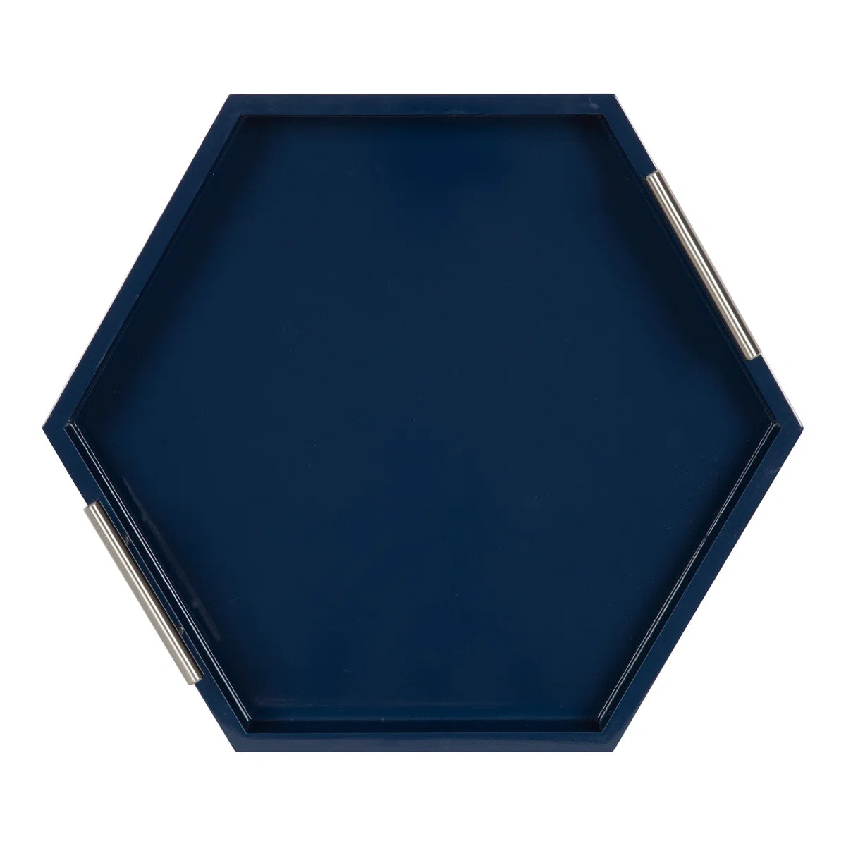 Norvan Hexagon Decorative Tray with Metal Handles