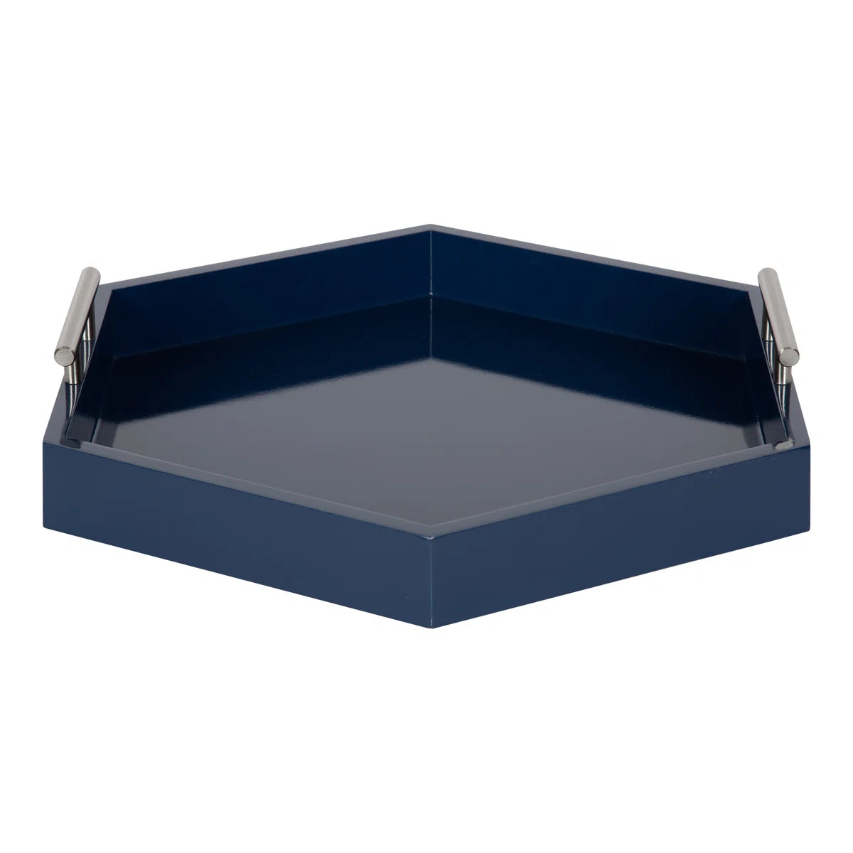 Norvan Hexagon Decorative Tray with Metal Handles