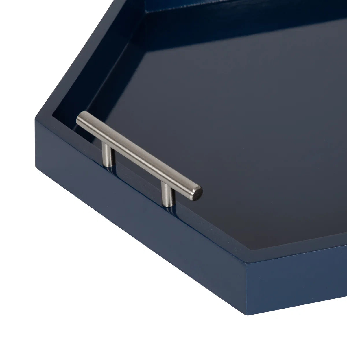 Norvan Hexagon Decorative Tray with Metal Handles